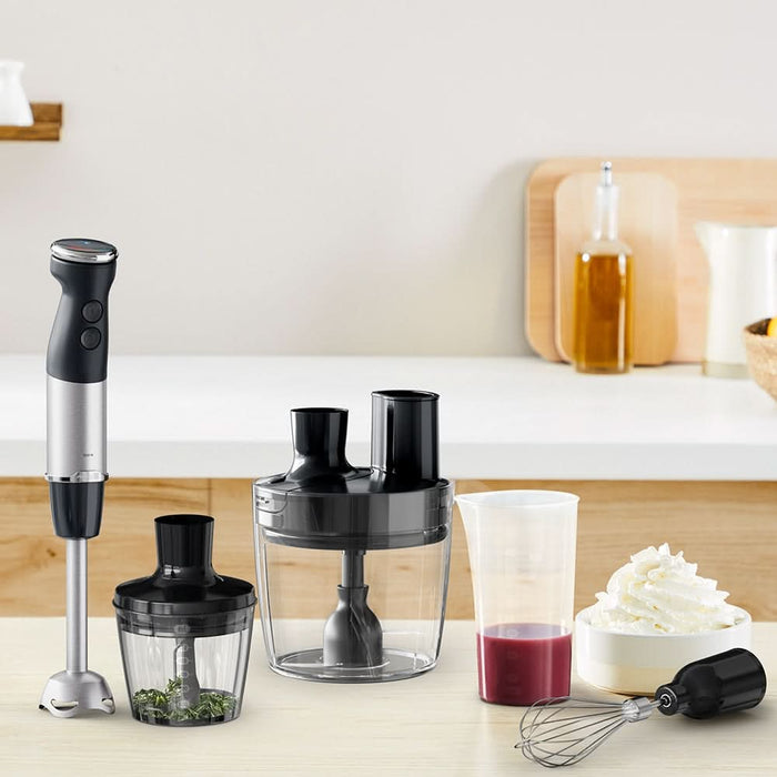 Mixer vertical TEFAL Quickchef+ HB67G830, 0.8l, 1000W, 20 trepte viteza, negru-argintiu WALTI