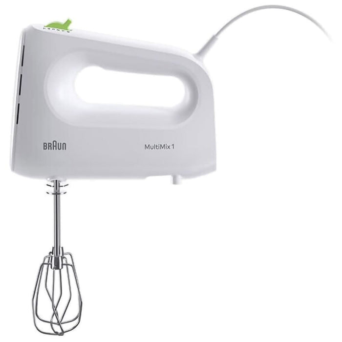 Mixer de mana BRAUN MultiMix 1 HM 1110 WH, 450W, 4 trepte viteza, alb-verde WALTI