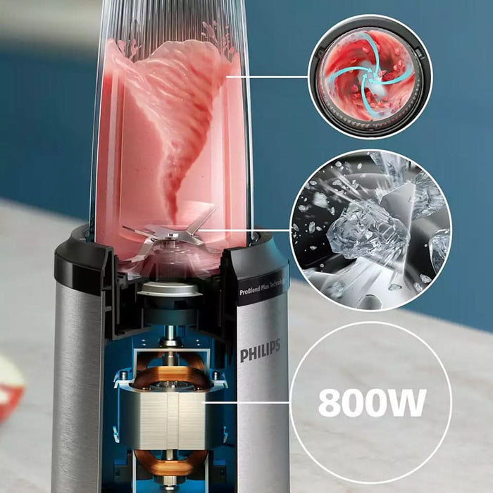 Blender PHILIPS Seria 5000 HR2764/00, 0.7l, 800W, 1 treapta viteza, argintiu-negru WALTI