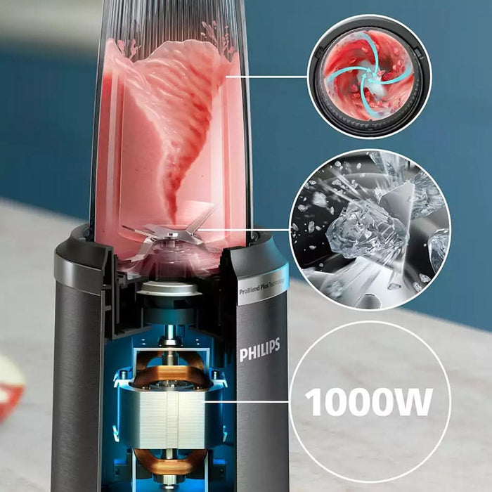 Blender PHILIPS Seria 5000 HR2766/00, 0.7l, 1000W, 1 treapta viteza, argintiu-negru WALTI