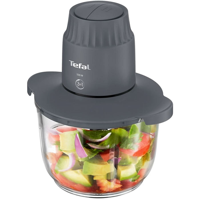 Mini tocator TEFAL Choppeo MB603138, 2l, 500W, 2 trepte viteza, gri inchis WALTI