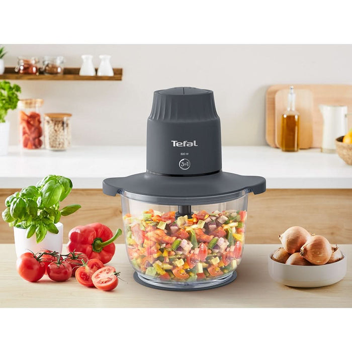 Mini tocator TEFAL Choppeo MB603138, 2l, 500W, 2 trepte viteza, gri inchis WALTI