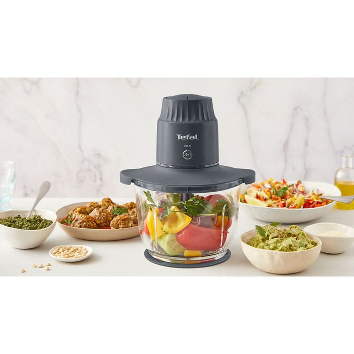 Mini tocator TEFAL Choppeo MB603138, 2l, 500W, 2 trepte viteza, gri inchis WALTI