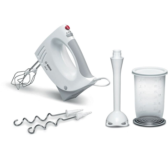 Mixer de mana BOSCH MFQ3540, 450W, 5 trepte viteza, alb-gri WALTI