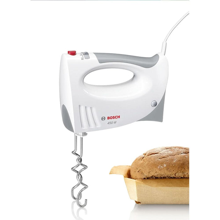 Mixer de mana BOSCH MFQ3540, 450W, 5 trepte viteza, alb-gri WALTI