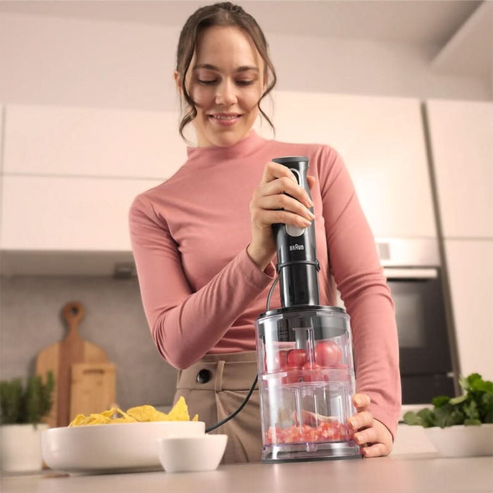 Mixer vertical BRAUN MultiQuick 5 Pro MQ55254M, 0.6l, 1000W, 25 trepte viteza, negru-argintiu WALTI