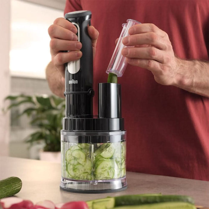 Mixer vertical BRAUN MultiQuick 5 Pro MQ55755M, 0.6l, 1000W, 25 trepte viteza, negru-argintiu WALTI