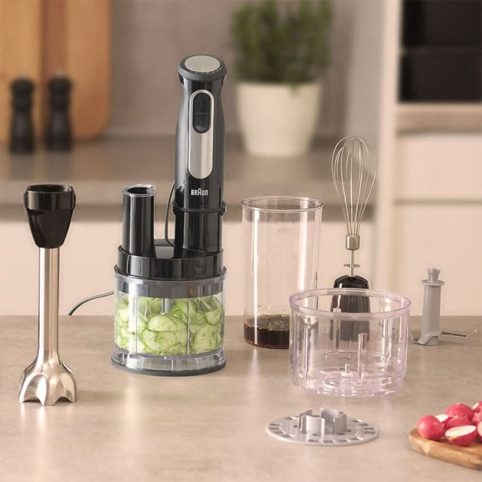 Mixer vertical BRAUN MultiQuick 5 Pro MQ55755M, 0.6l, 1000W, 25 trepte viteza, negru-argintiu WALTI