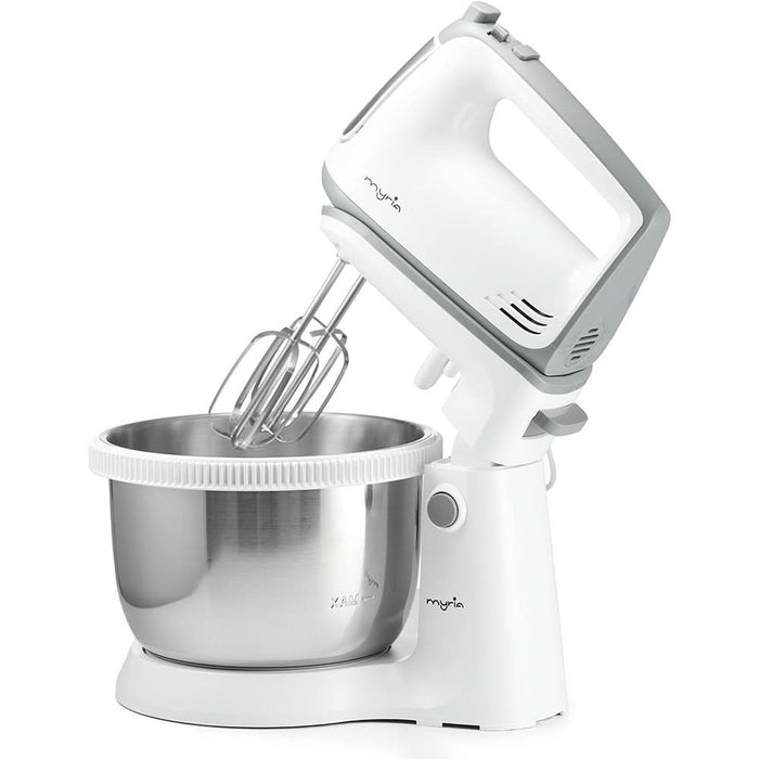 Mixer cu bol MYRIA MY4024, 3.4l, 300W, 5 trepte viteza, alb-gri WALTI
