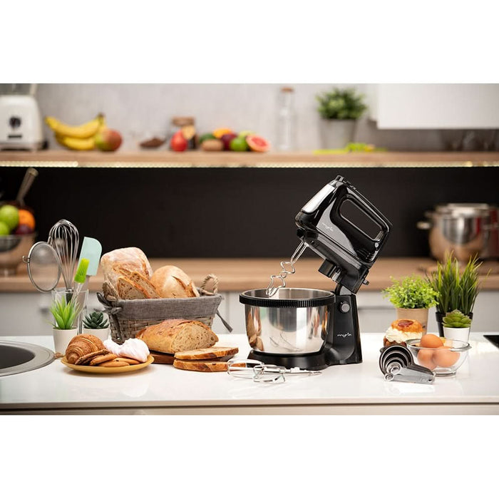 Mixer cu bol MYRIA MY4024BK, 3.4l, 300W, 5 trepte viteza, argintiu-negru WALTI