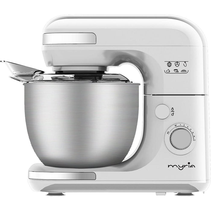 Mixer cu bol MYRIA MY4098, 5l, 600W, 7 trepte viteza, alb-argintiu WALTI