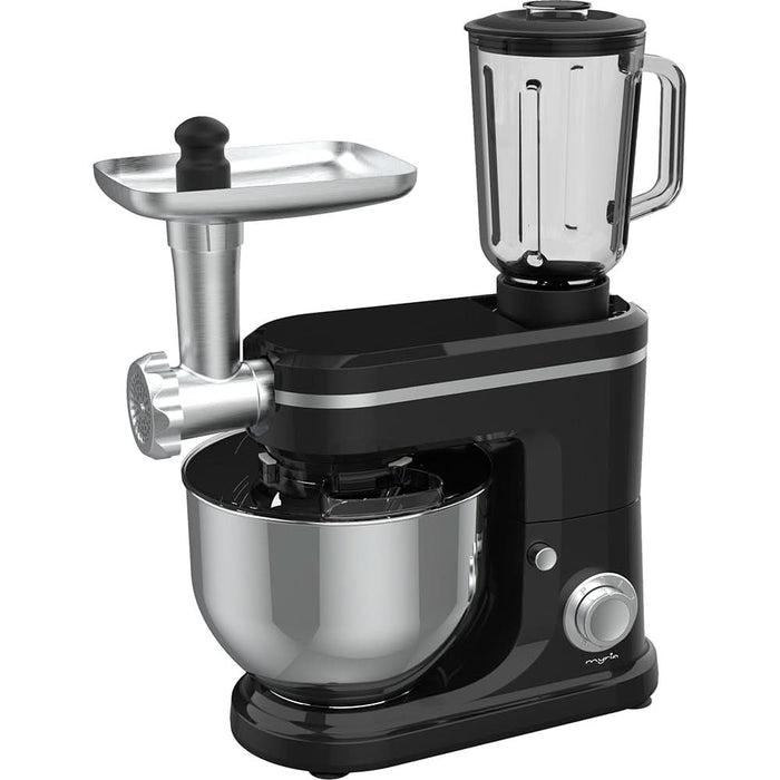 Robot de bucatarie MYRIA MY4713, vas 6l, blender 1.5l, 1500W, 6 trepte viteza, negru-argintiu WALTI