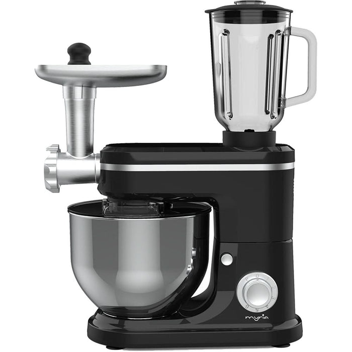 Robot de bucatarie MYRIA MY4713, vas 6l, blender 1.5l, 1500W, 6 trepte viteza, negru-argintiu WALTI