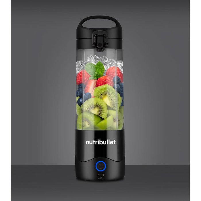 Blender portabil NUTRIBULLET NBP003B, 0.475l, 1 treapta viteza, USB-C, negru - WALTI WALTI