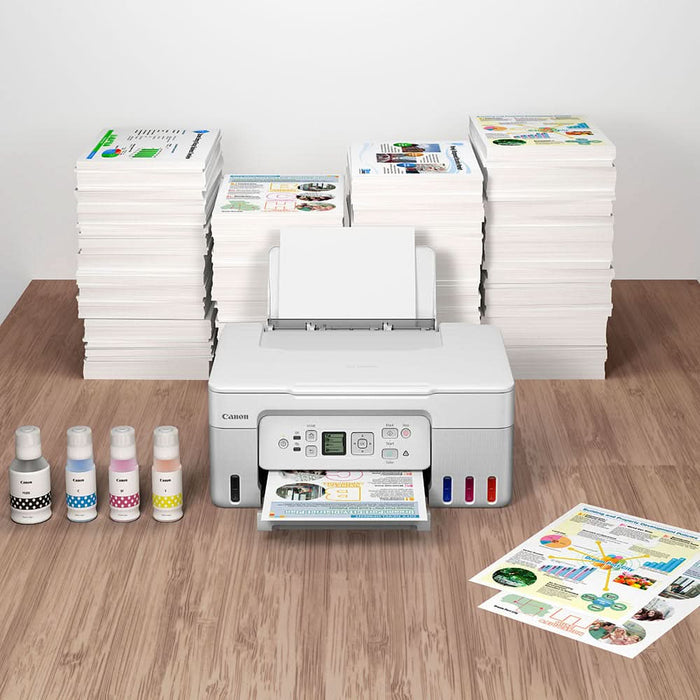 Multifunctional inkjet color CANON Pixma G3471 White CISS, A4, USB, Wi-Fi WALTI