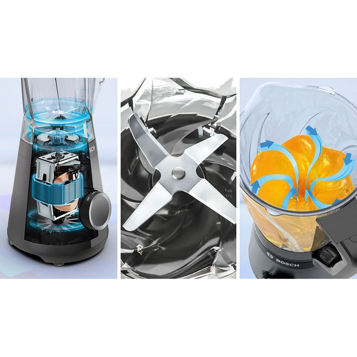 Blender BOSCH VitaPower Seria 4 MMB4151B, 1.5l, 1200W, viteza variabila, negru WALTI