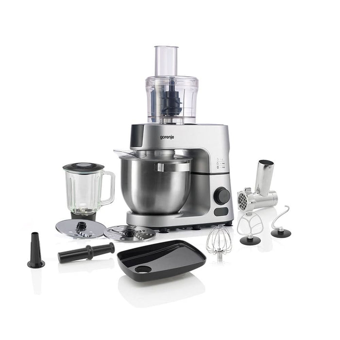 Robot de bucatarie GORENJE MMC1500SCX, vas 7l, blender 1.5l, 1500W, 12 trepte viteza, negru-argintiu WALTI