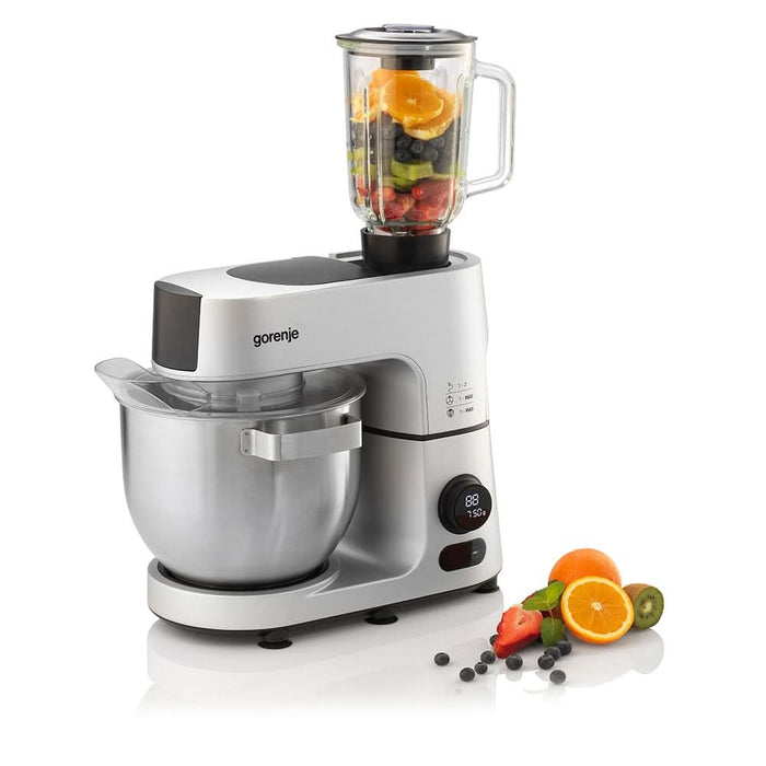 Robot de bucatarie GORENJE MMC1500SCX, vas 7l, blender 1.5l, 1500W, 12 trepte viteza, negru-argintiu WALTI
