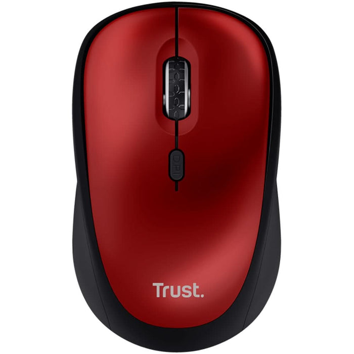 Mouse Wireless TRUST Yvi+ 24550, 1600 dpi, rosu-negru WALTI