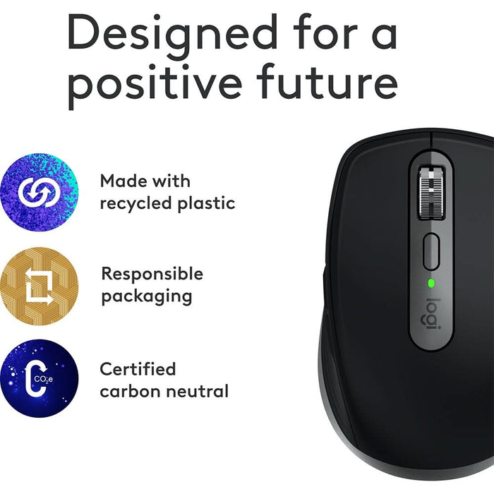 Mouse Bluetooth pentru Mac LOGITECH MX Anywhere 3S, 8000 dpi, negru WALTI