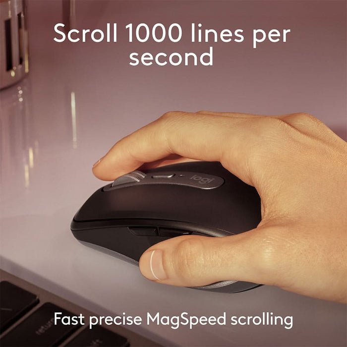 Mouse Bluetooth pentru Mac LOGITECH MX Anywhere 3S, 8000 dpi, negru WALTI