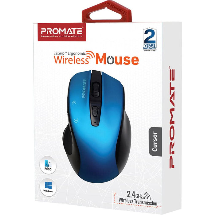 Mouse Wireless PROMATE Cursor, 1600 dpi, albastru WALTI