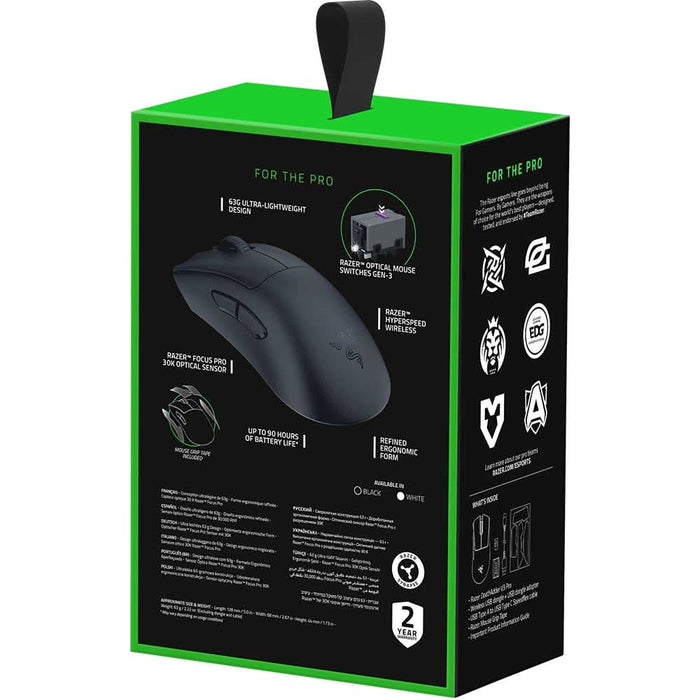 Mouse Gaming Wireless RAZER DeathAdder V3 Pro, Dual-Mode, 30000 dpi, negru WALTI