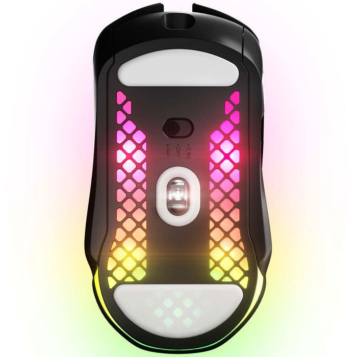Mouse Gaming Wireless STEELSERIES Aerox 5 Wireless, Dual-Mode, 18000 cpi, Bluetooth, negru - WALTI WALTI