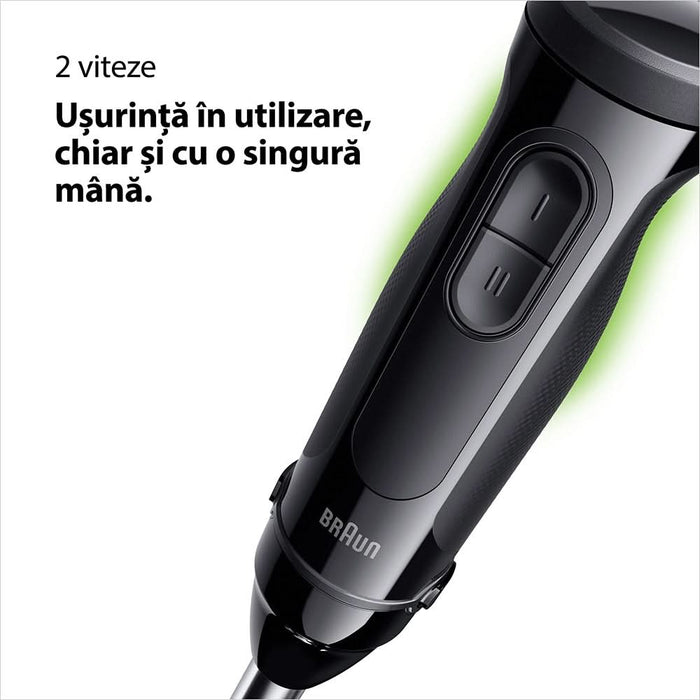 Mixer vertical BRAUN MQ30201M, 0.6l, 900W, 2 trepte viteza, negru WALTI