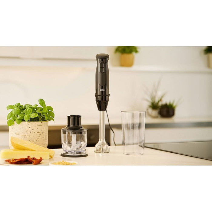 Mixer vertical BRAUN MQ30201M, 0.6l, 900W, 2 trepte viteza, negru WALTI