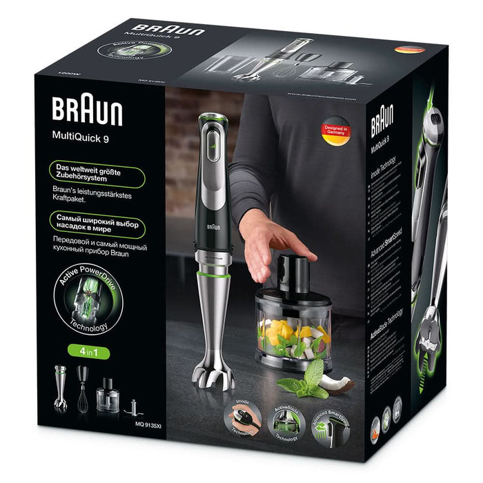 Mixer vertical BRAUN MQ9135XI, 0.6l, 1200W, viteza variabila, argintiu-negru WALTI