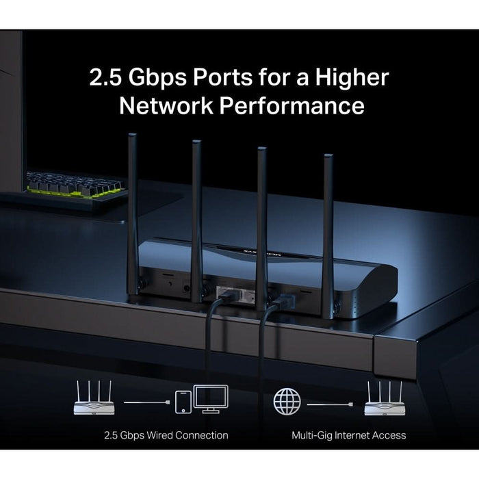 Router Wireless Gigabit MERCUSYS MR27BE BE3600, WI-Fi 7, Dual Band 688 + 2880 Mbps, negru WALTI