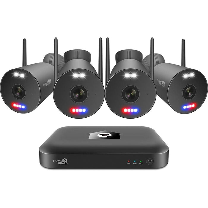 Kit de supraveghere video HOMEGUARD HGNVK109104, 5 Mp, 4 camere, 2880p, Wi-Fi, 10 canale, negru WALTI