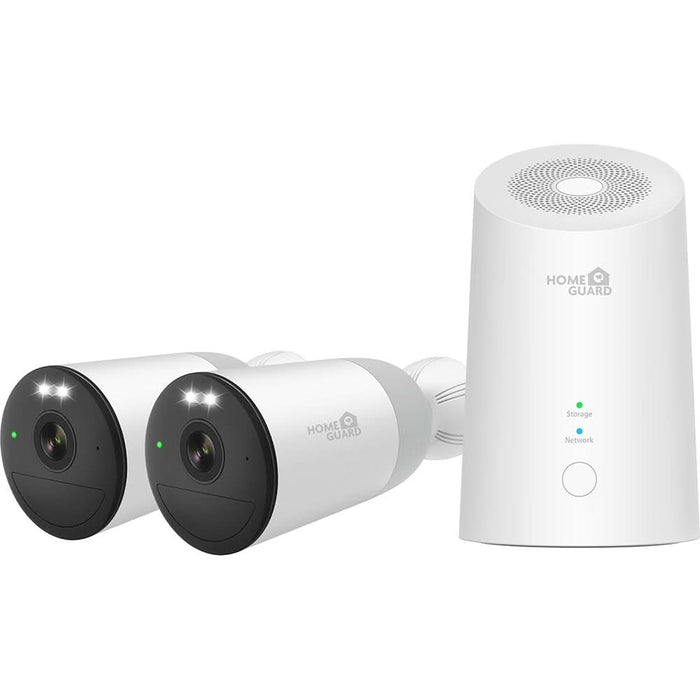 Kit de supraveghere video HOMEGUARD HGWNK108402, 4 Mp, 2 camere, 2880p, Wi-Fi, 10 canale, alb WALTI