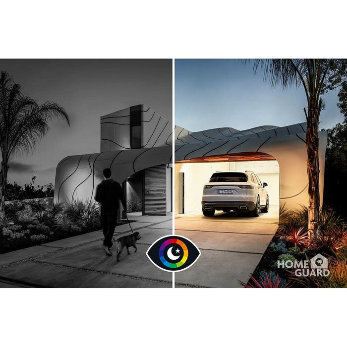 Kit de supraveghere video HOMEGUARD HGWNK108402, 4 Mp, 2 camere, 2880p, Wi-Fi, 10 canale, alb WALTI