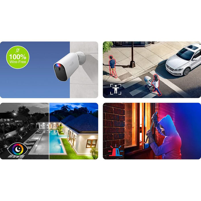 Kit de supraveghere video HOMEGUARD HGWNK-88102, 4MP, 2 camere, 1440p, Wi-Fi, 8 canale, alb WALTI