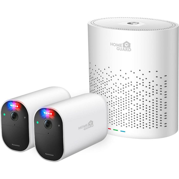 Kit de supraveghere video HOMEGUARD HGWNK-88102, 4MP, 2 camere, 1440p, Wi-Fi, 8 canale, alb WALTI