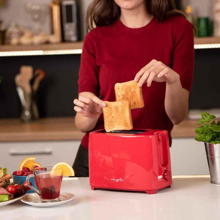 Prajitor de paine MYRIA MY4016, 2 felii, 700W, rosu WALTI