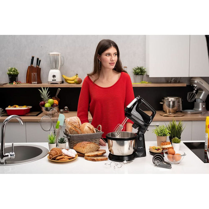 Mixer cu bol MYRIA MY4024BK, 3.4l, 300W, 5 trepte viteza, argintiu-negru WALTI