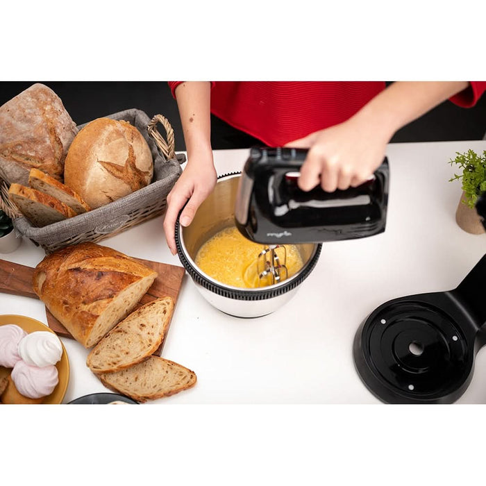 Mixer cu bol MYRIA MY4024BK, 3.4l, 300W, 5 trepte viteza, argintiu-negru WALTI