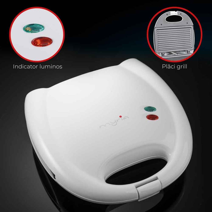 Sandwich maker MYRIA MY4108, 750W, alb WALTI