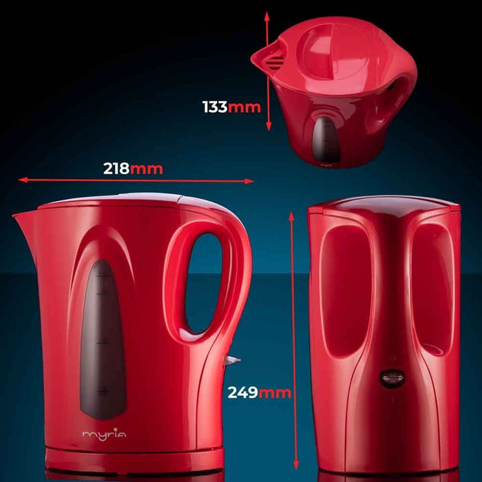 Fierbator apa MYRIA MY4116, 1.7l, 2200W, rosu - WALTI WALTI