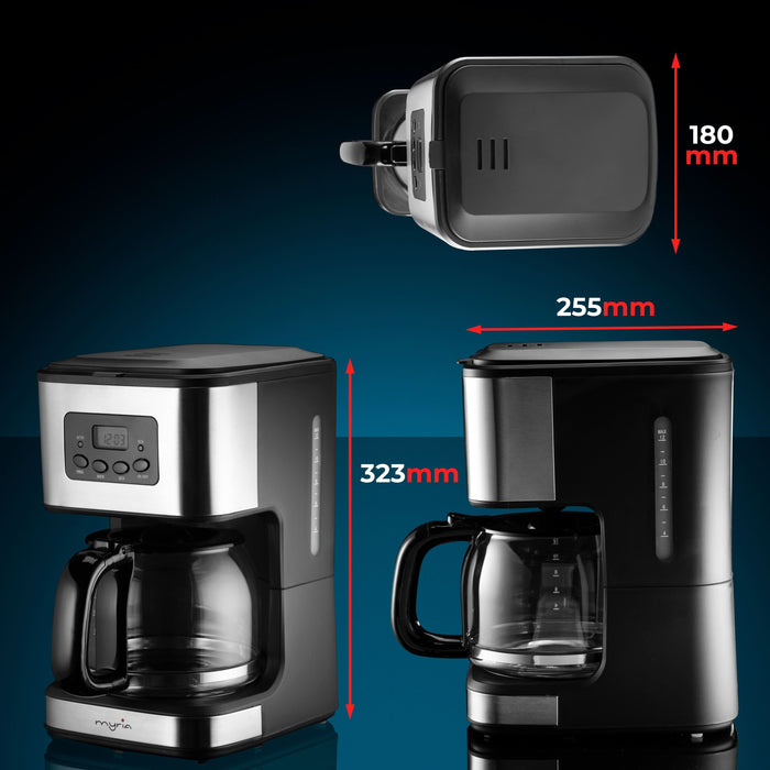 Cafetiera MYRIA MY4118, 1.5l, 900W, 12 cesti, negru-argintiu WALTI