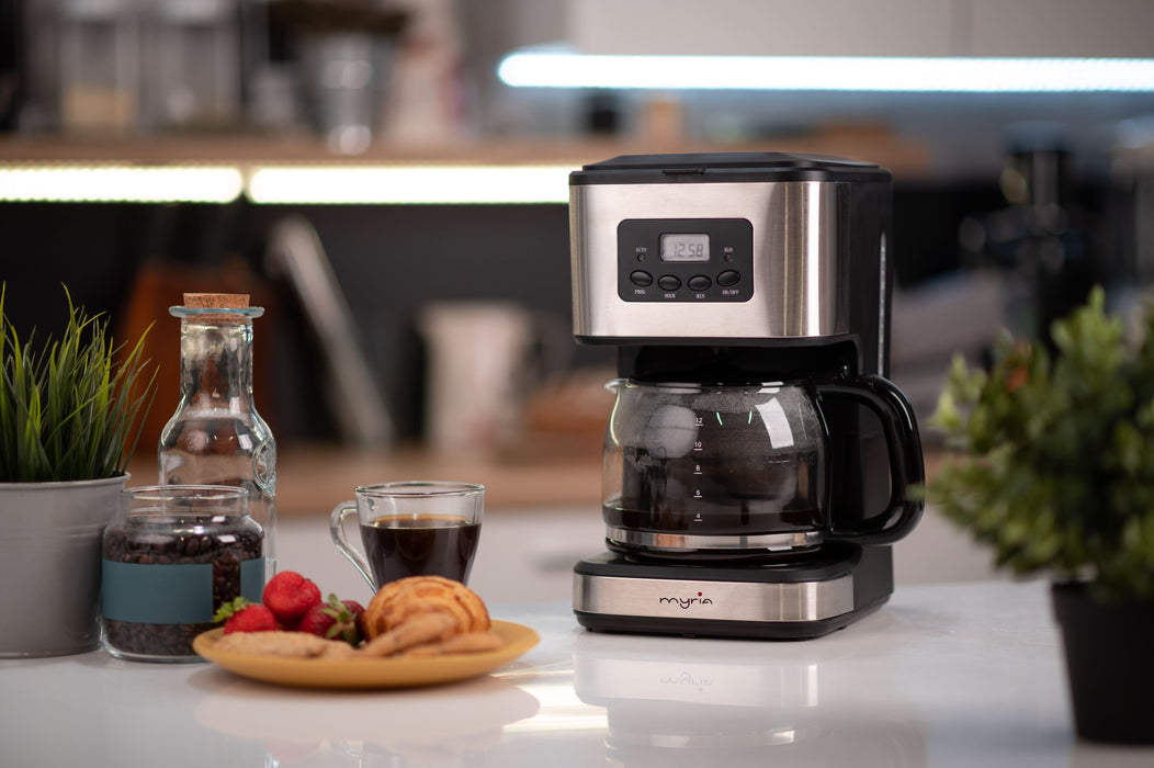 Cafetiera MYRIA MY4118, 1.5l, 900W, 12 cesti, negru-argintiu WALTI