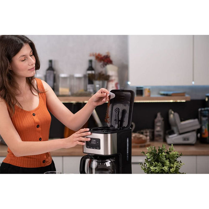 Cafetiera MYRIA MY4118, 1.5l, 900W, 12 cesti, negru-argintiu WALTI