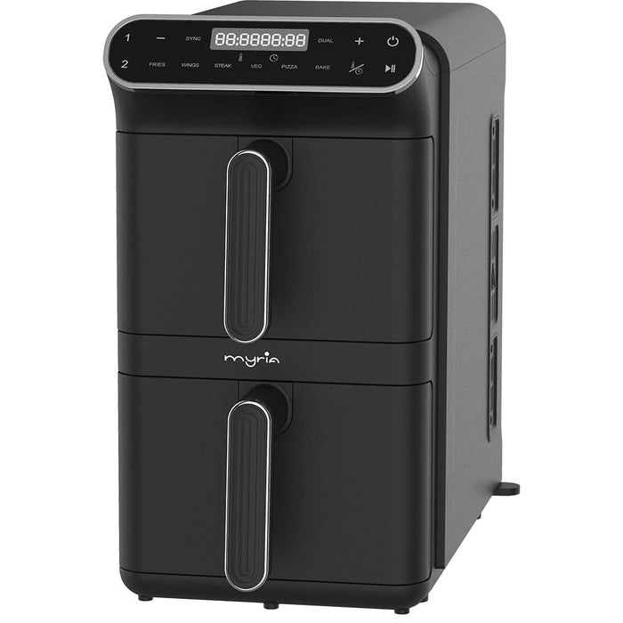 Friteuza cu aer cald dubla MYRIA MY4714, 11l, 2460W, negru WALTI