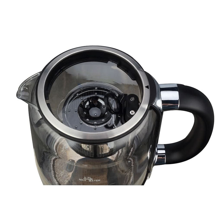 Fierbator apa MYRIA MY4719, 1.7L, 2200W, cu infuzor pentru ceai, argintiu-negru WALTI