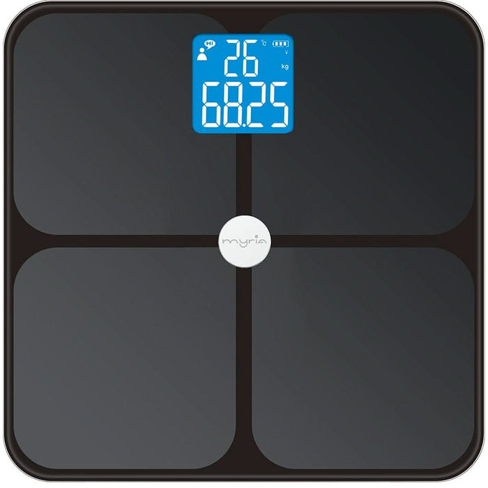 Cantar corporal MYRIA MY4922S, 180kg, electronic, sticla securizata, negru - WALTI WALTI