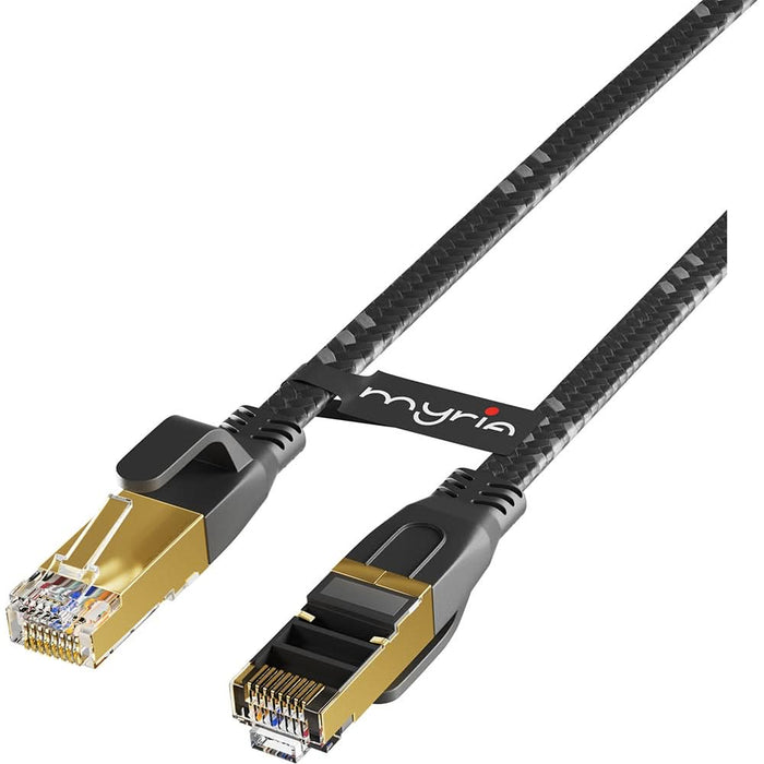 Cablu de retea Ethernet CAT8 MYRIA MY8086, 10m, negru WALTI