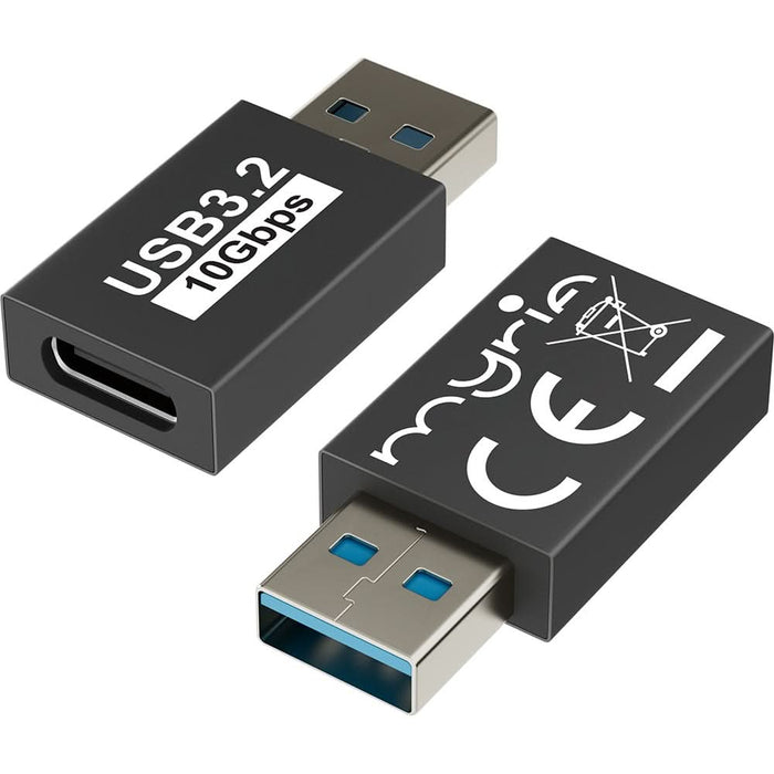 Adaptor USB-A - USB-C 3.2 MYRIA MY8089, negru WALTI
